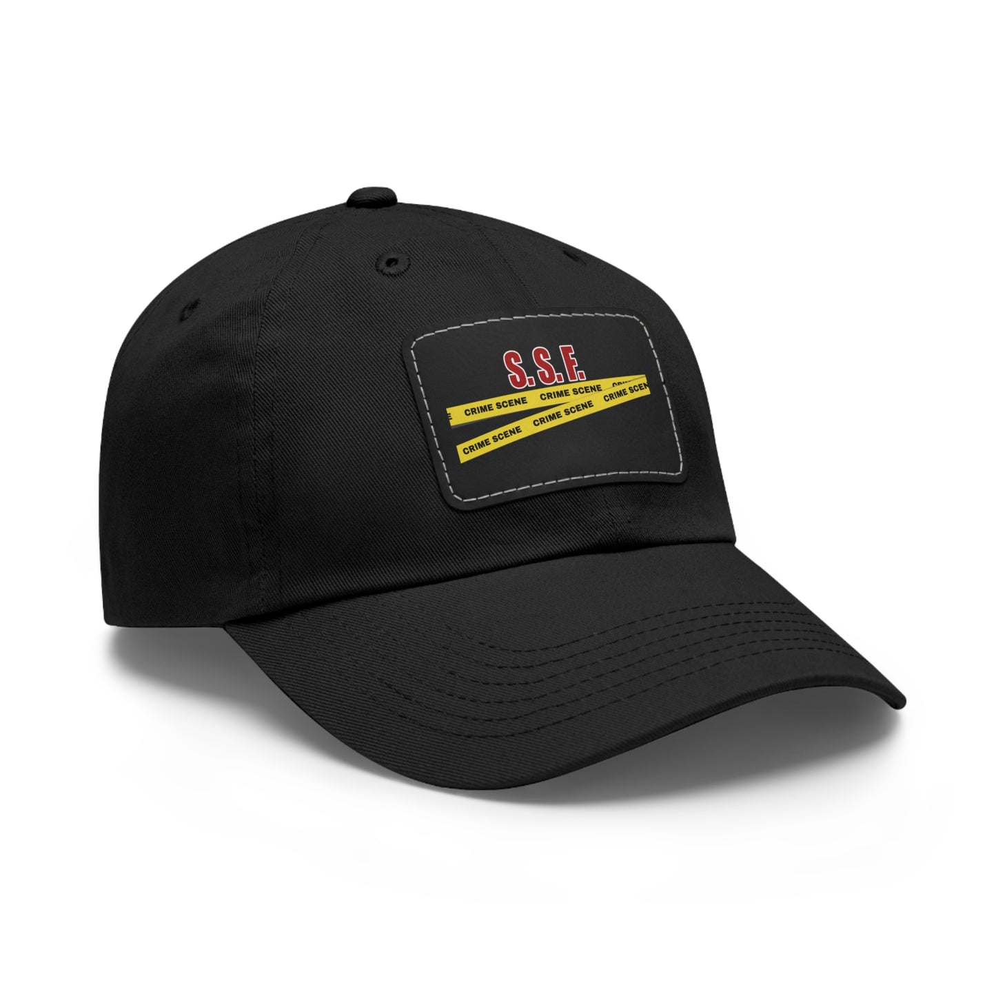 SSF Crime Tape Hat with Leather Patch